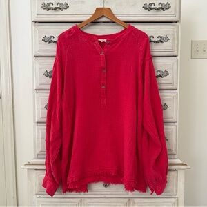 Vici Red Button-Up Top